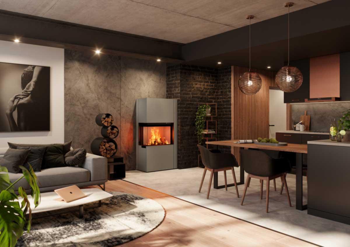 Kaminofen Zirkon 2L von Spartherm Living Fire